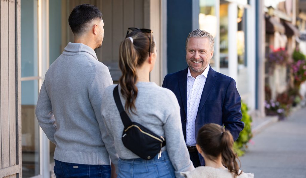 Jason Brass meeting residents